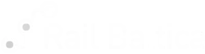 White logo of Rail Baltic